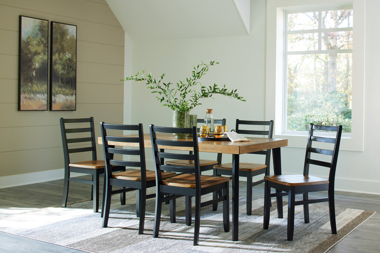 Blondon Brown/Black Dining Set