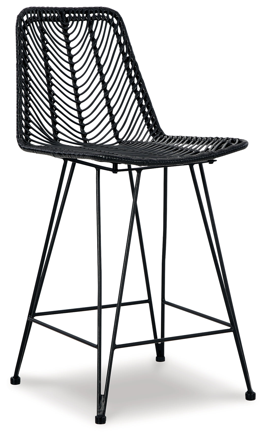 Angentree Black Counter Height Bar Stool