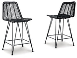 Angentree Black Counter Height Bar Stool