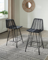 Angentree Black Counter Height Bar Stool