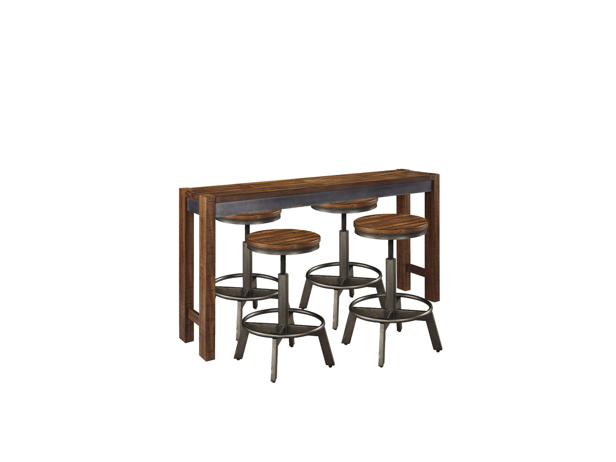 Torjin Counter Height Dining Table with 4 Barstools