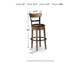 Pinnadel Bar Height Bar Stool (Set of 2)