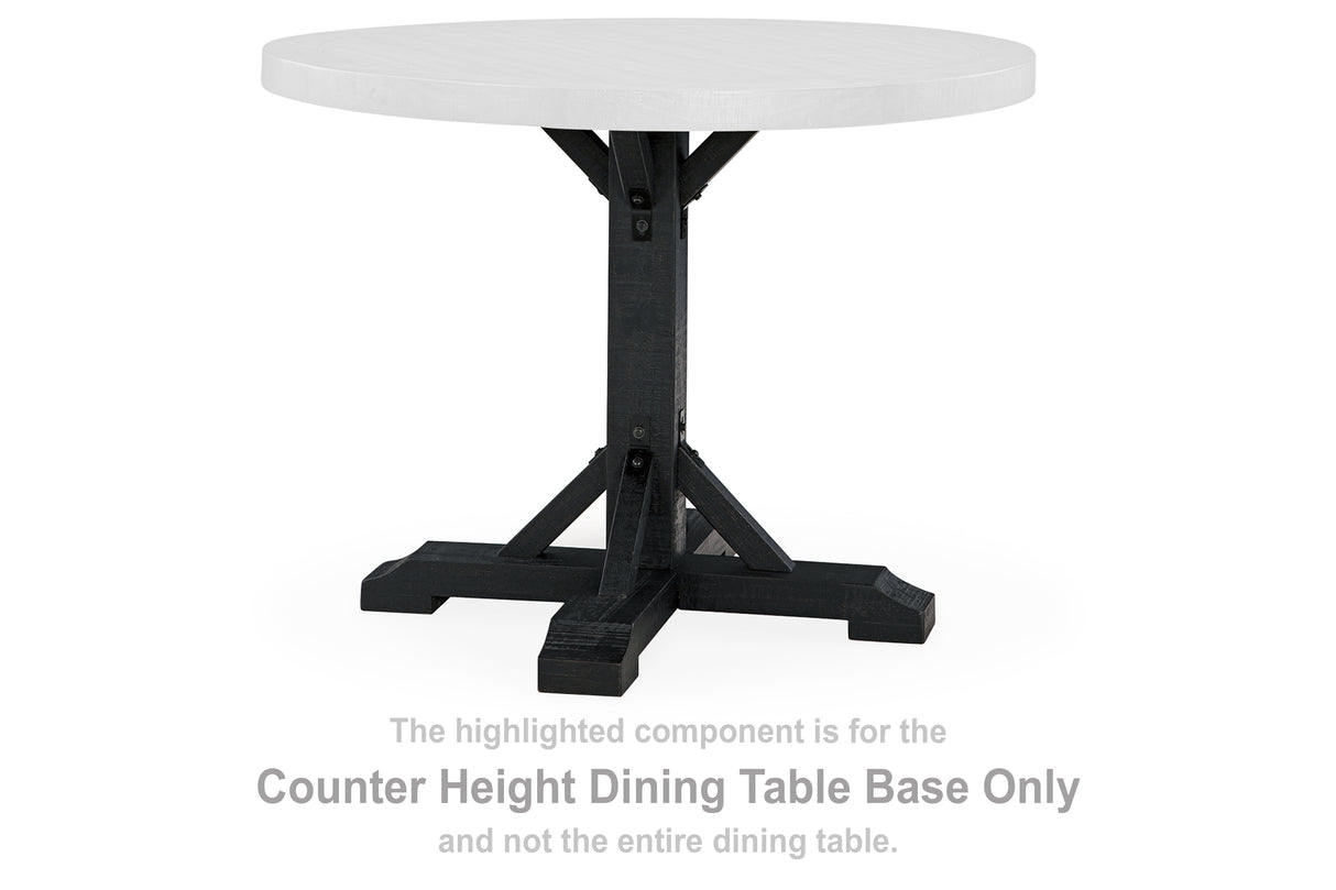 Valebeck Black/Brown Counter Height Dining Table Base