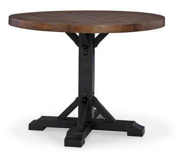 Valebeck Black/Brown Counter Height Dining Table Base