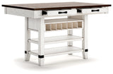 Valebeck White/Brown Counter Height Dining Table