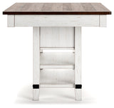 Valebeck White/Brown Counter Height Dining Table