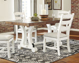 Valebeck White/Brown Dining Table