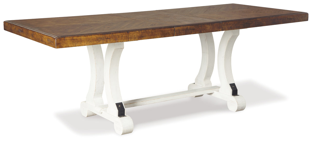 Valebeck White/Brown Dining Table