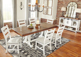 Valebeck White/Brown Dining Table