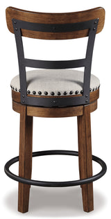 Valebeck Brown Counter Height Bar Stool