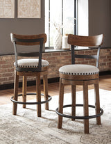 Valebeck Brown Counter Height Bar Stool