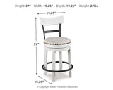 Valebeck White Counter Height Bar Stool