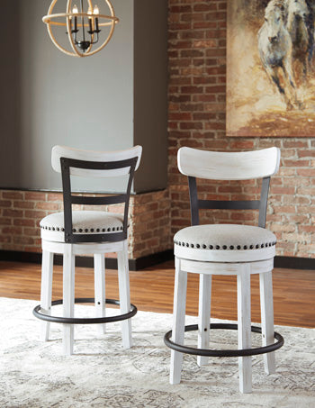 Valebeck White Counter Height Bar Stool