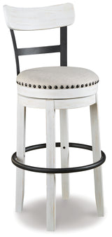 Valebeck White Bar Height Bar Stool