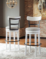 Valebeck White Bar Height Bar Stool