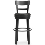 Valebeck Black Bar Height Bar Stool