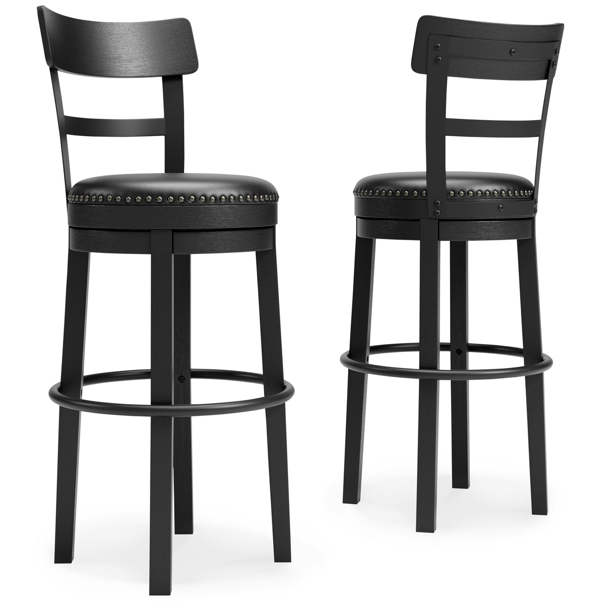 Valebeck Black Bar Height Bar Stool