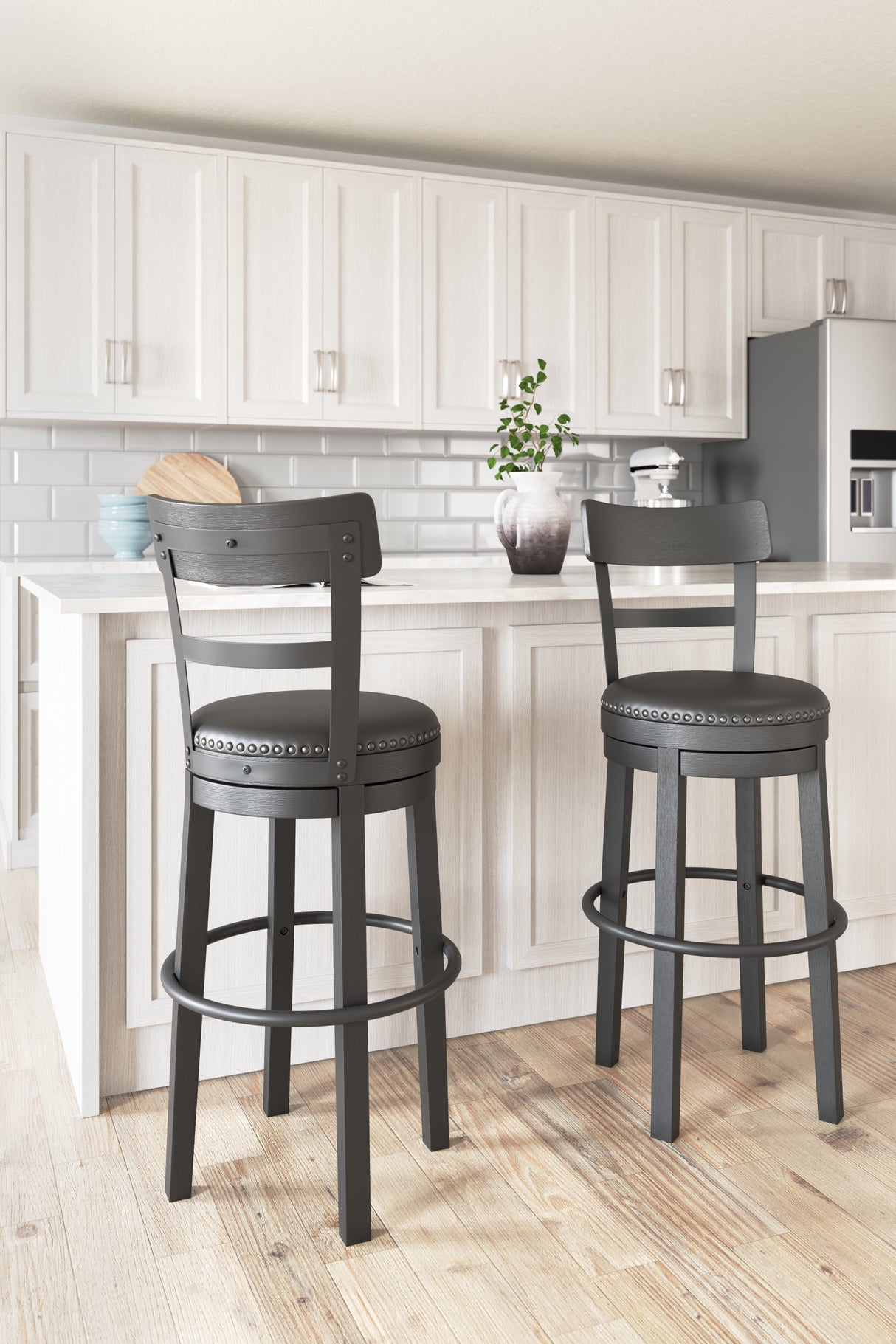 Valebeck Black Bar Height Bar Stool