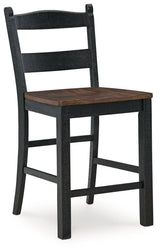 Valebeck Black/Brown Counter Height Barstool