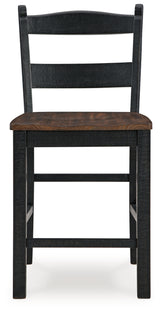 Valebeck Black/Brown Counter Height Barstool