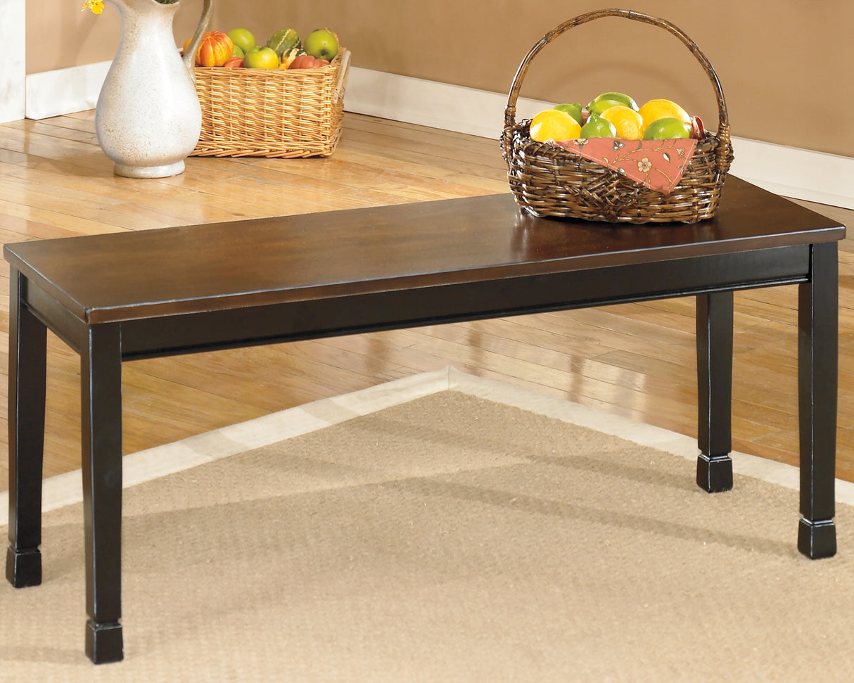 Owingsville Black/Brown Dining Bench