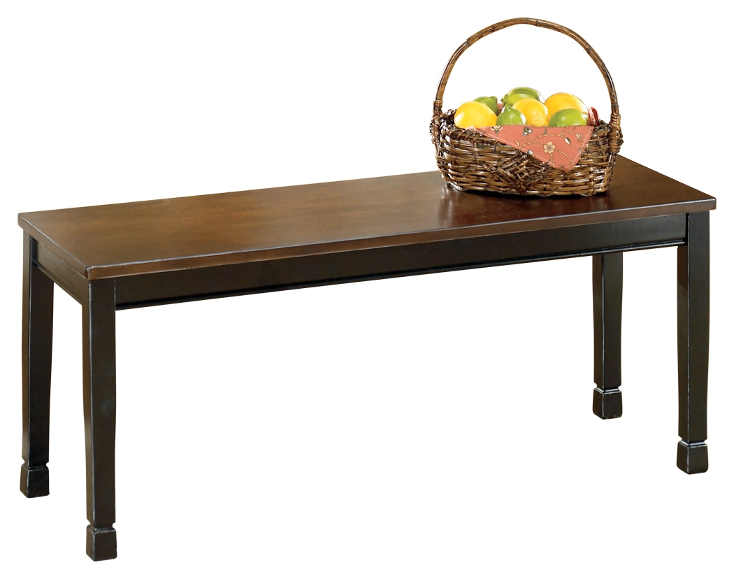 Owingsville Black/Brown Dining Bench