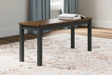 Owingsville Black/Brown Dining Bench