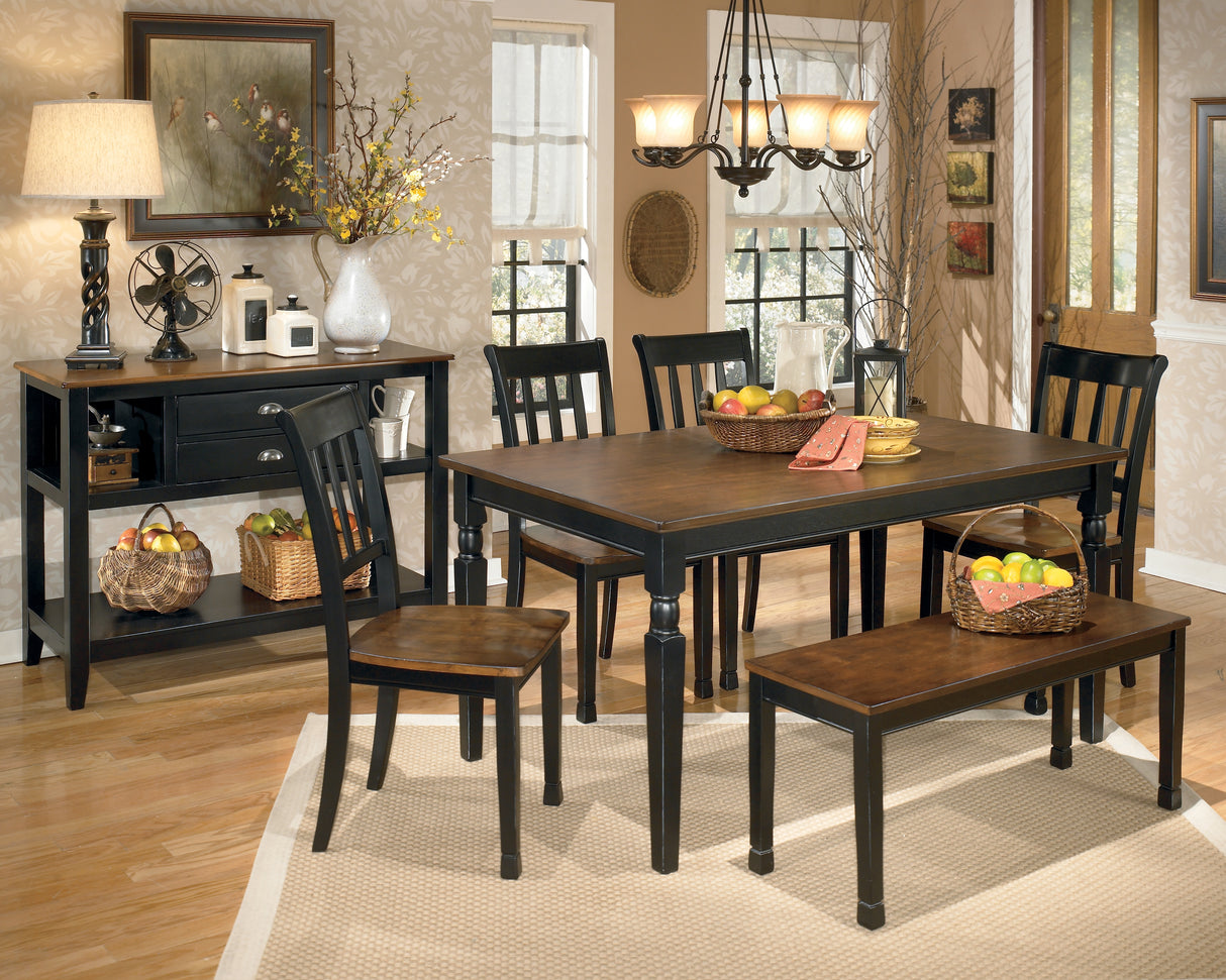 Owingsville Black/Brown Dining Bench