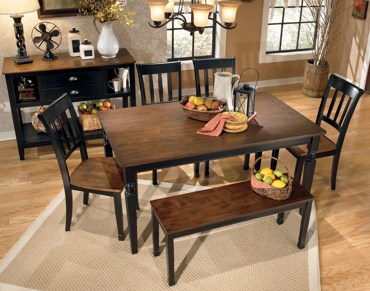 Owingsville Black/Brown Dining Bench