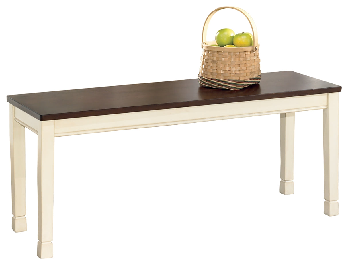 Whitesburg Brown/Cottage White Dining Bench