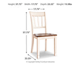 Whitesburg Brown/Cottage White Dining Chair