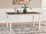 Whitesburg Brown/Cottage White Dining Table