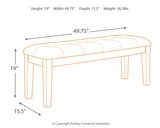 Ralene Medium Brown Dining Bench