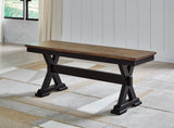 Wildenauer Brown/Black 50" Dining Bench