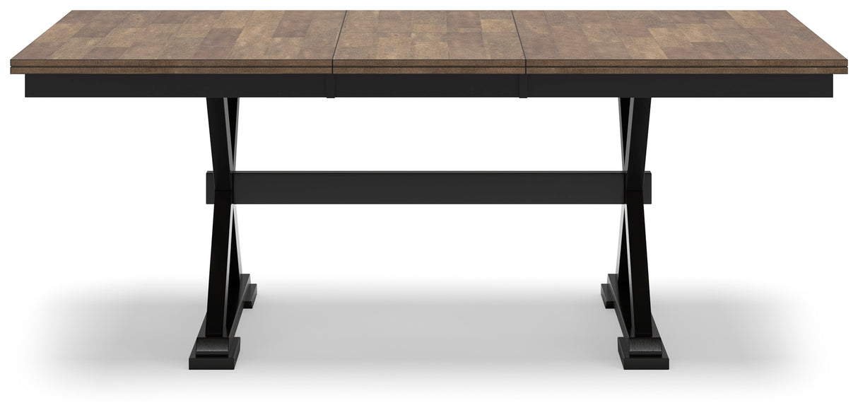 Wildenauer Brown/Black Dining Extension Table