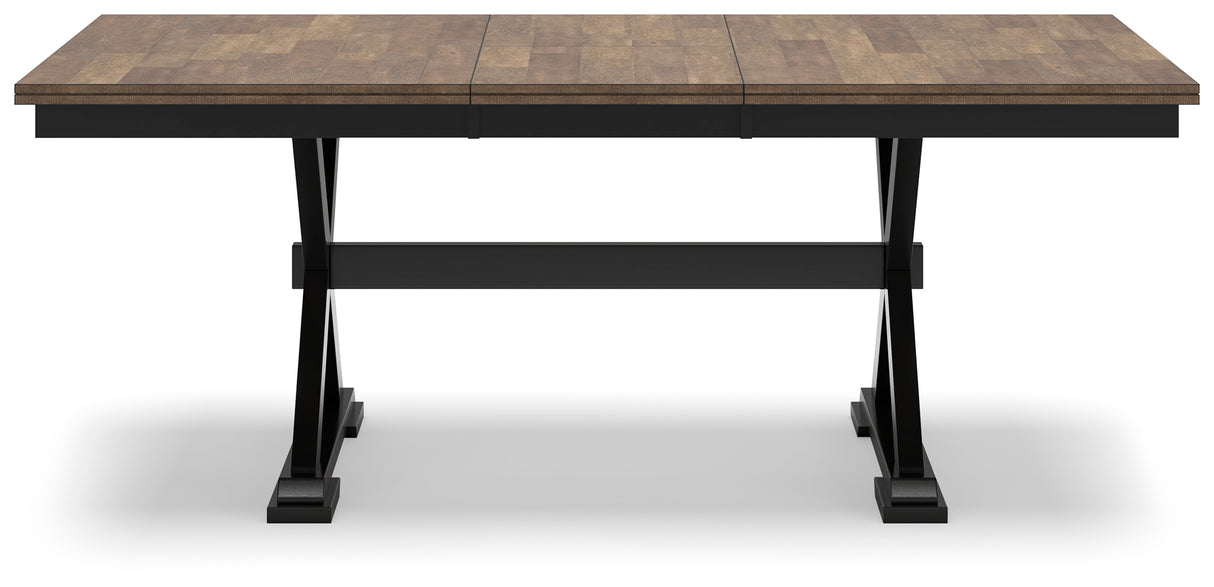 Wildenauer Brown/Black Dining Extension Table