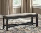 Tyler Black/Grayish Brown Creek Dining Bench