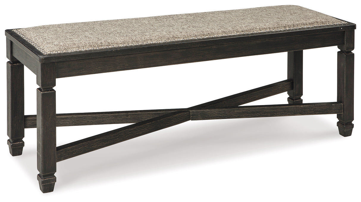 Tyler Black/Grayish Brown Creek Dining Bench