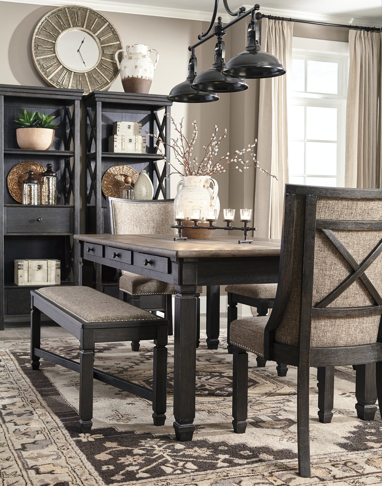 Tyler Black/Grayish Brown Creek Dining Chair