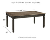 Tyler Black/Gray Creek Dining Table