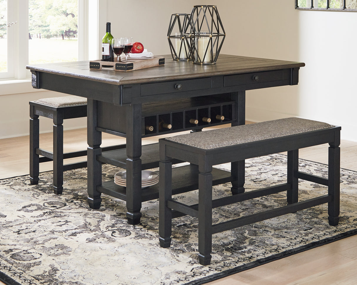 Tyler Black/Gray Creek Counter Height Dining Table