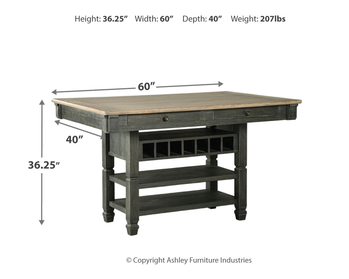 Tyler Black/Gray Creek Counter Height Dining Table