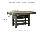 Tyler Black/Gray Creek Counter Height Dining Table