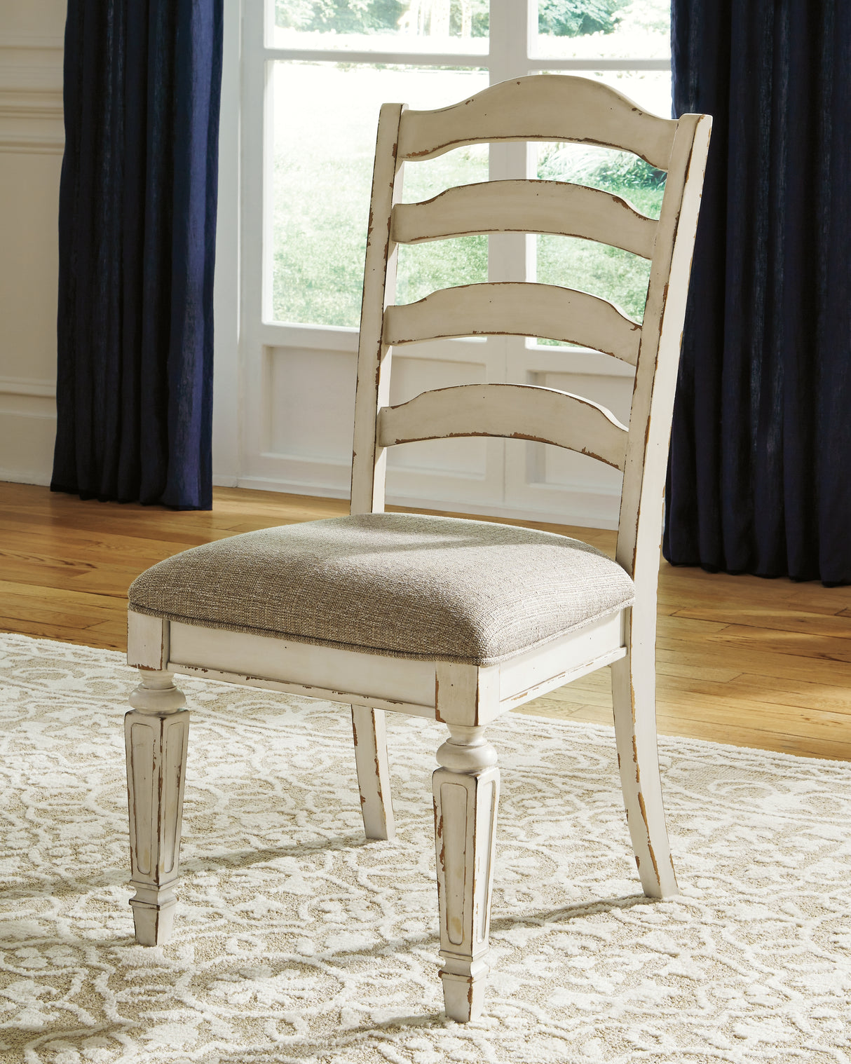 Realyn Chipped White Dining Chair