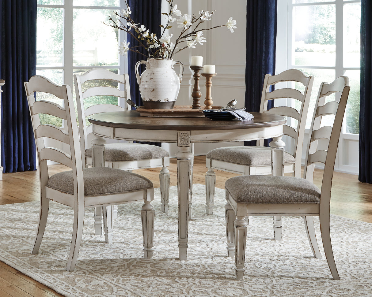 Realyn Chipped White Dining Chair