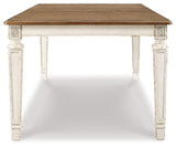 Realyn Chipped White Dining Extension Table