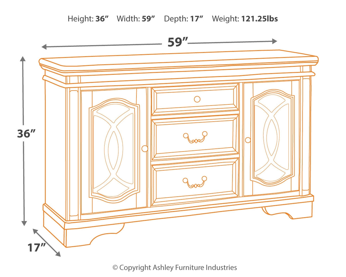 Realyn Chipped White Dining Server