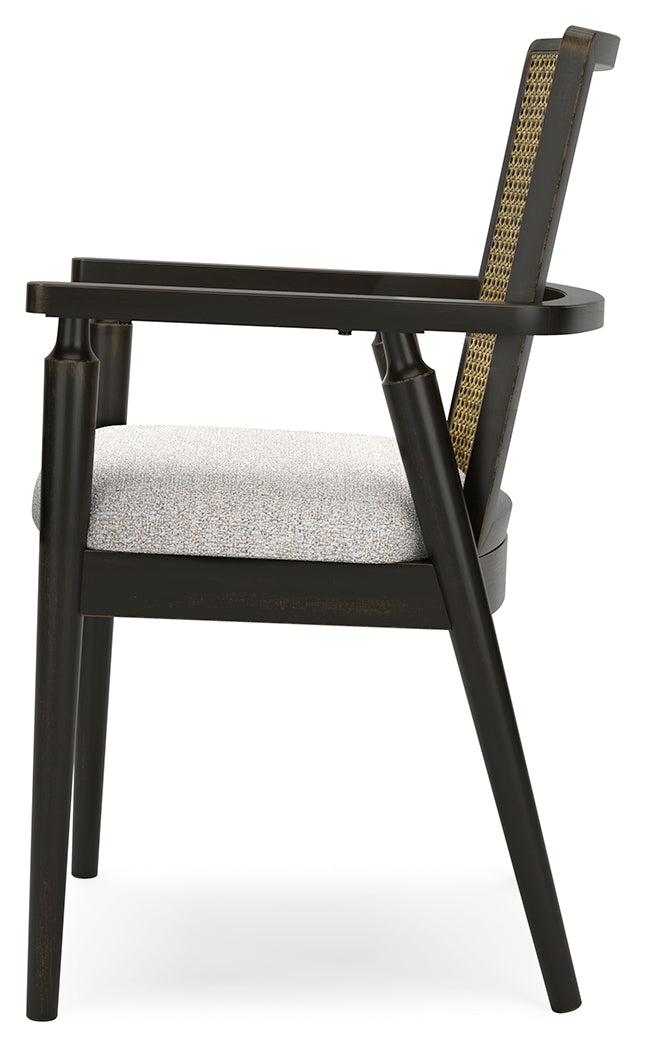 Galliden Black Dining Arm Chair