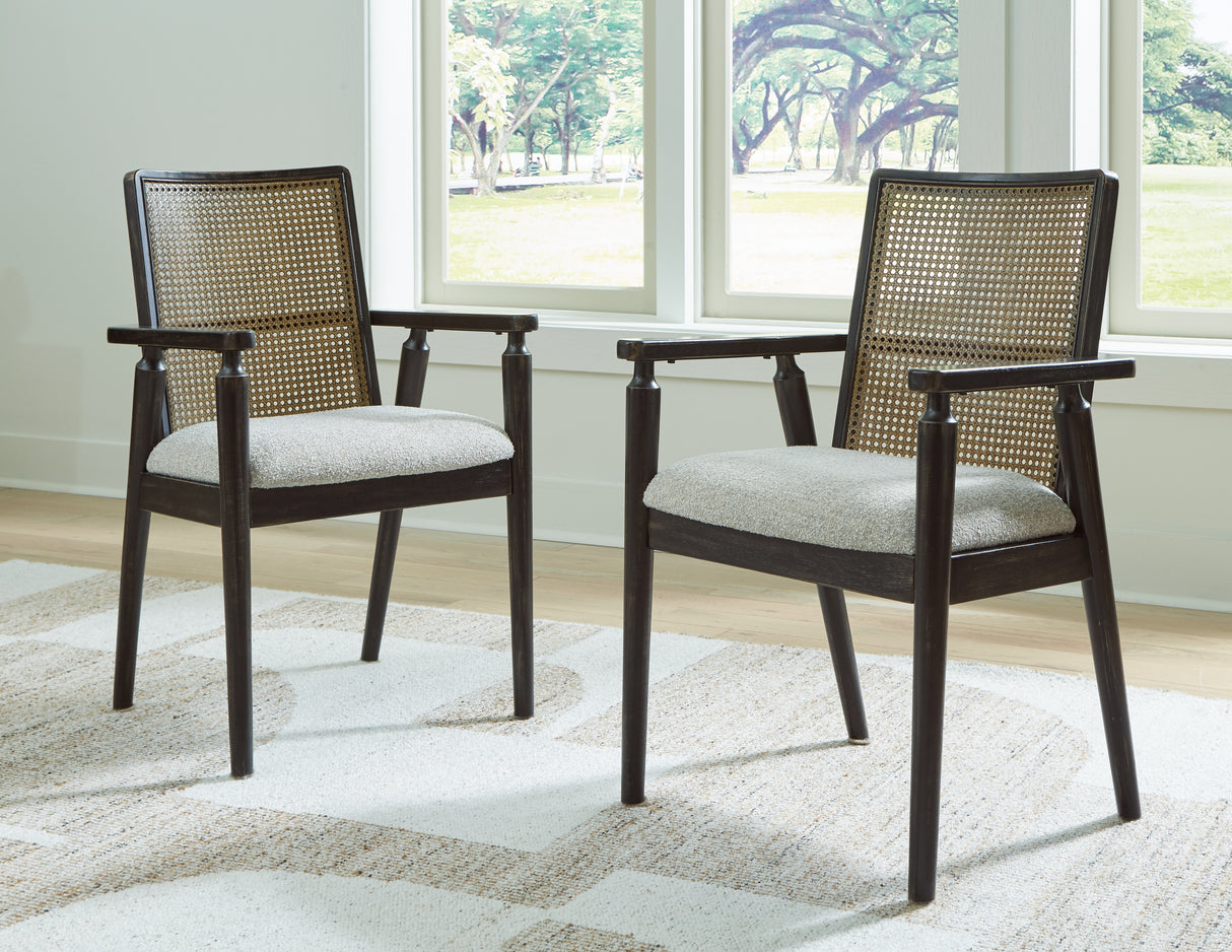 Galliden Black Dining Arm Chair