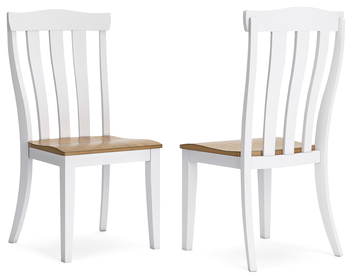 Ashbryn White/Natural Dining Chair